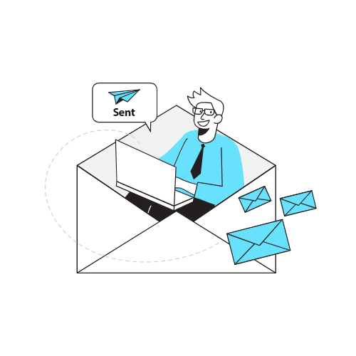 Mail Sent Illustration